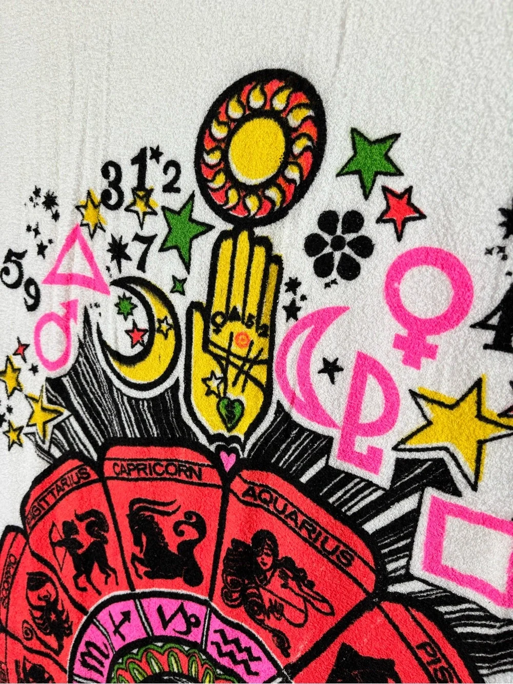 Vintage Cannon Zodiac Wheel Cotton Beach Towel